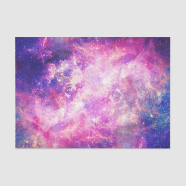 Papier Mousseline Nebula Galaxy de l'espace rose pourpre (Recto)