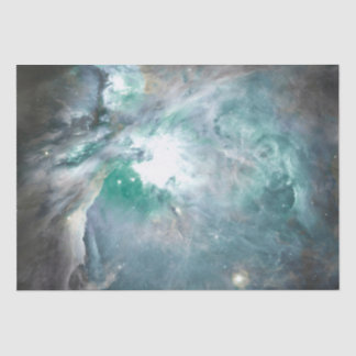 Papier Mousseline Nébuleuse d'Orion Pastel Gris Bleu Menthe