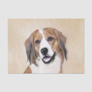 Papier Mousseline Nederlandse Kooikerhondje Peinture - Chien Art