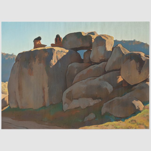Papier Mousseline "Néolithic Afternoon" par Maynard Dixon (Recto)