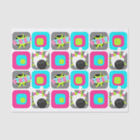 Neon Bowling Chevron Wrapon Papier Tissu