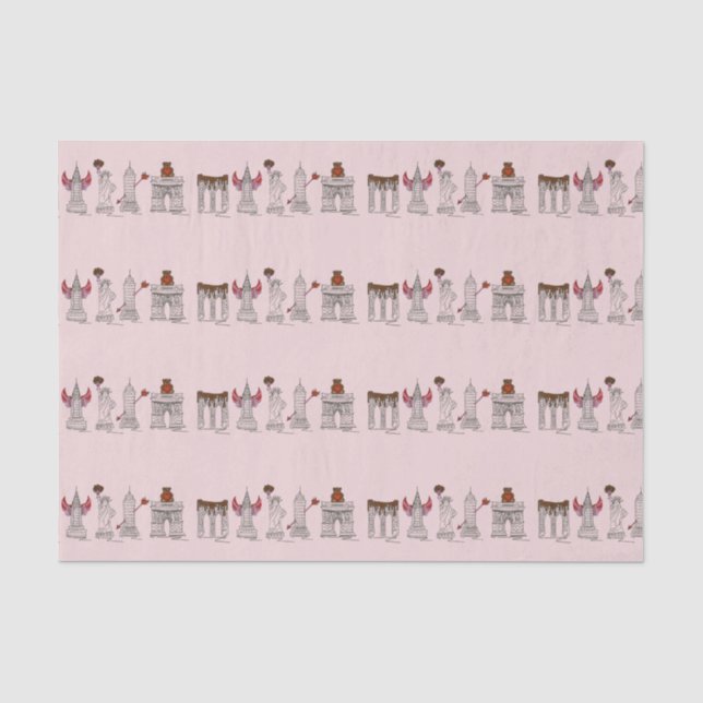 Papier Mousseline New York City NYC Saint Valentin (Recto)
