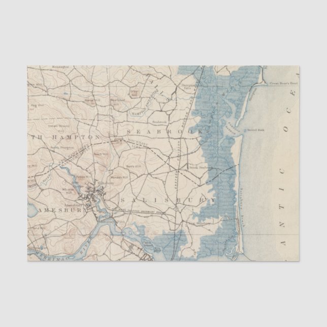Papier Mousseline Newburyport, le Massachusetts (Recto)