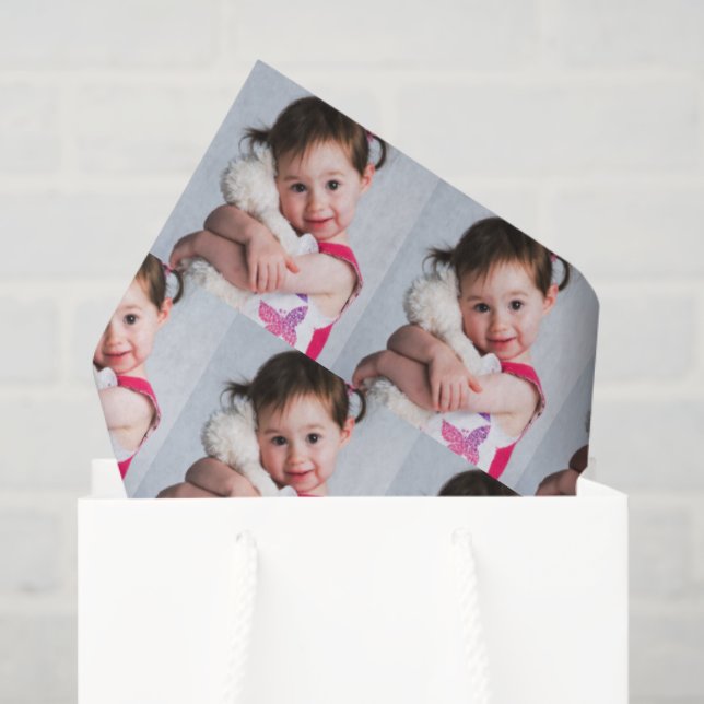 Papier Mousseline N'Importe quelle Photo : Enfant, Épouse Maman Papa (Sac cadeau)