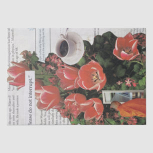 Papier Mousseline N'Interrompez Pas L'Argent Matin Café Thé Heure