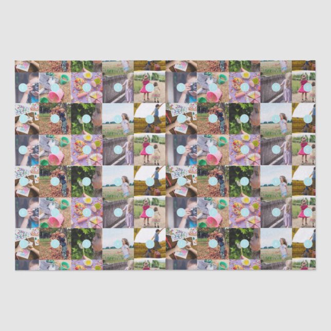Papier Mousseline Noël 10 Photos Collage (Recto)
