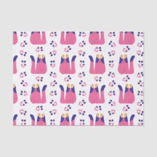 Papier Mousseline Noël à Cat Reindeer