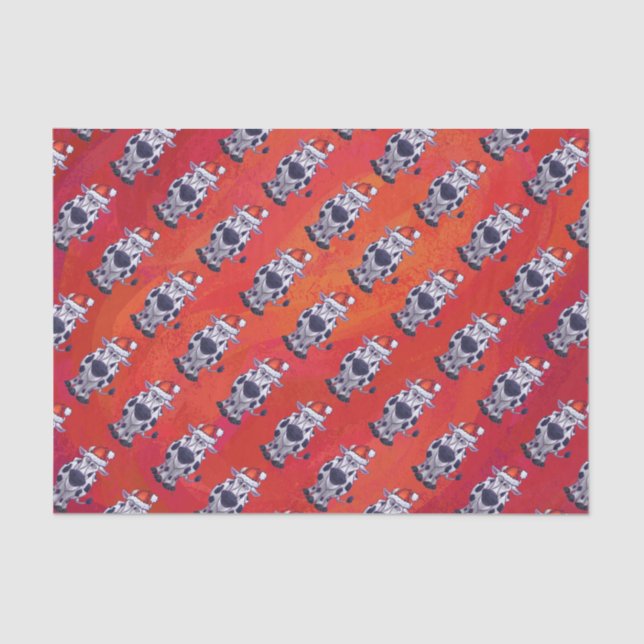 Papier Mousseline Noël à la vache (Recto)
