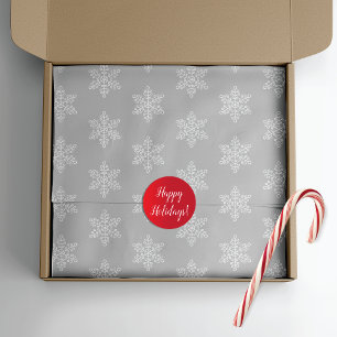 Papier Mousseline Noël aux flocons d'argent