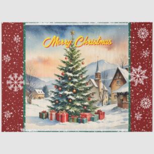 Papier Mousseline Noël belle collection Festive ancienne