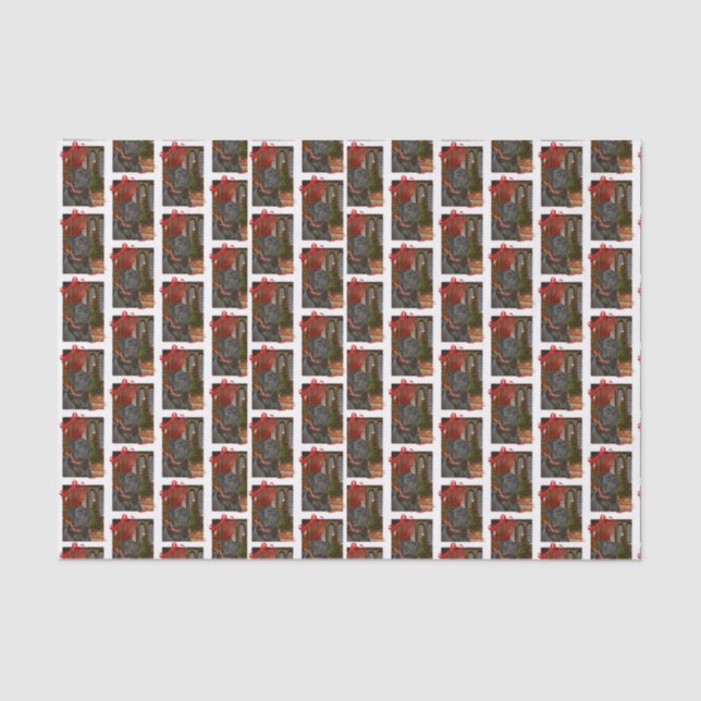 Papier Mousseline Noël Black Lab (Recto)