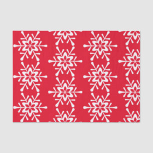 Papier Mousseline Noël blanc Flocon de neige rouge Barrière