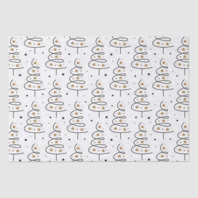 Papier Mousseline Noël de l'"arbre crépuscule" (Recto)