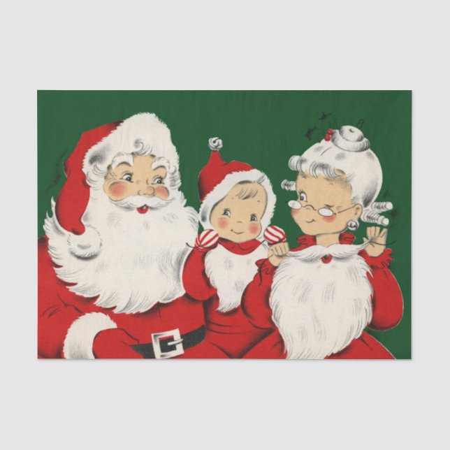 Papier Mousseline Noël de la famille père Noël (Recto)