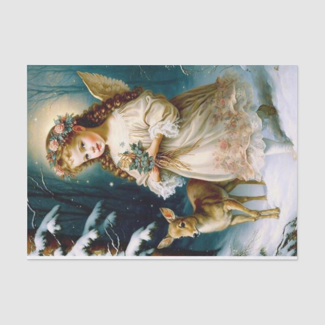 Papier Mousseline Noël de l'enfant et du père (Recto)