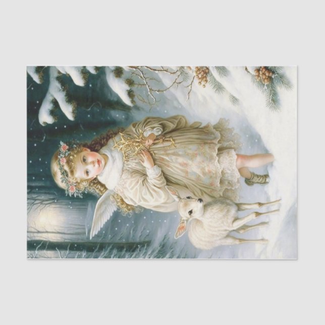 Papier Mousseline Noël de l'enfant et du père (Recto)