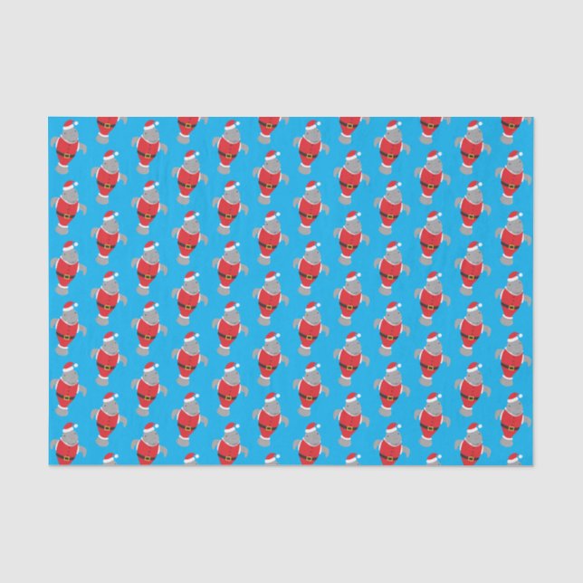 Papier Mousseline Noël de nouveauté de bande dessinée de lamantin de (Recto)