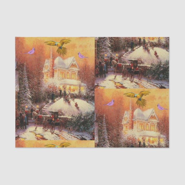 Papier Mousseline Noël de papier de tissu décoratif (Recto)