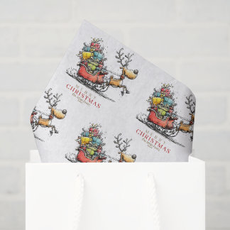 Papier Mousseline Noël de rennes fantaisistes et capricieux