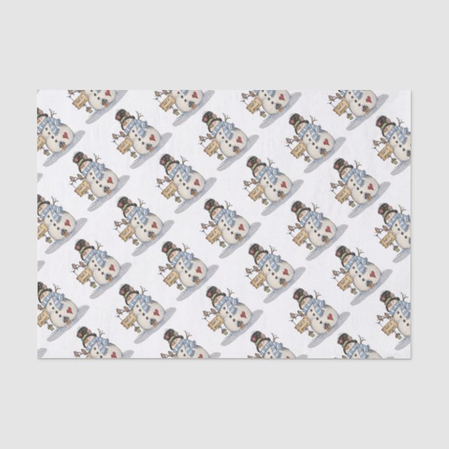 Papier Mousseline Noël des motoneiges (Recto)