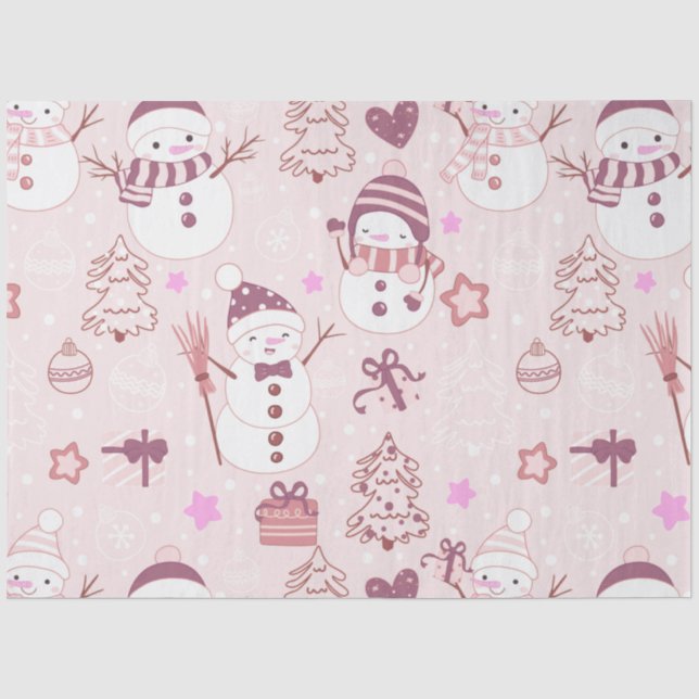 Papier Mousseline Noël des Super Amusement et des neiges Modernes (Recto)