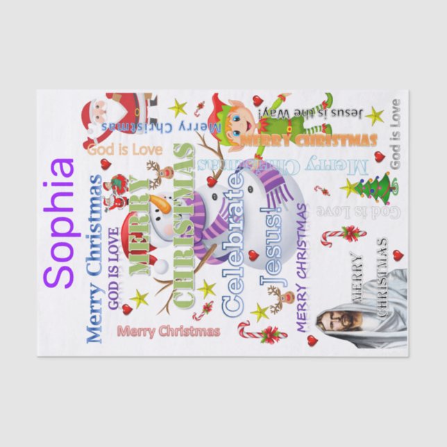 Papier Mousseline Noël du papier de tissus (Recto)