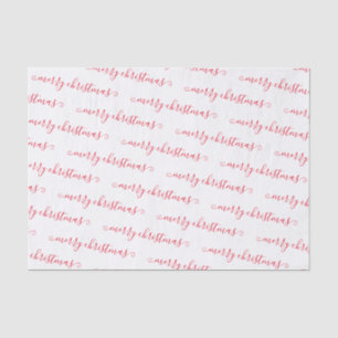 Papier Mousseline Noël Elégant noir blanc manuscrit personnalisé
