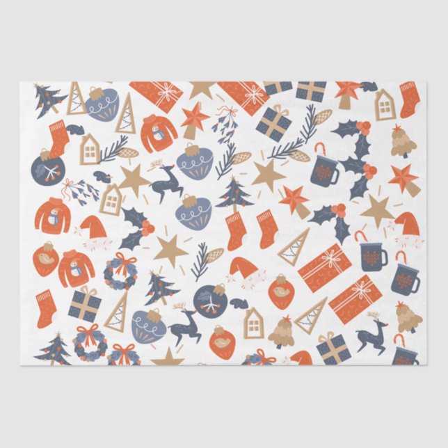 Papier Mousseline Noël mignon (Recto)