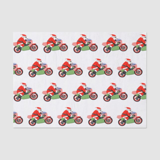 Papier Mousseline Noël moto (Recto)
