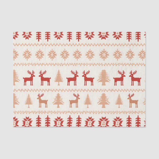 Papier Mousseline Noël nordique (Recto)