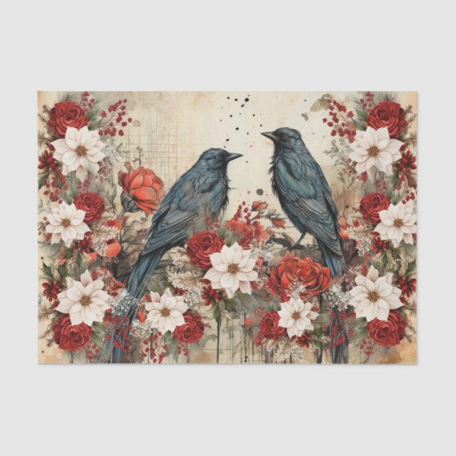 Papier Mousseline Noël Ravens (Recto)