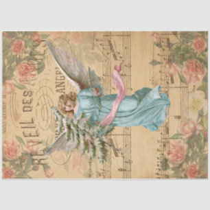 Papier Mousseline Noël rose