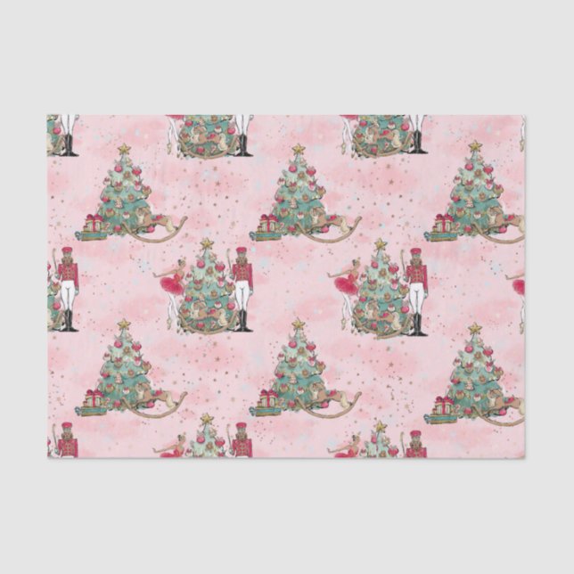 Papier Mousseline Noel rose africain-américain (Recto)