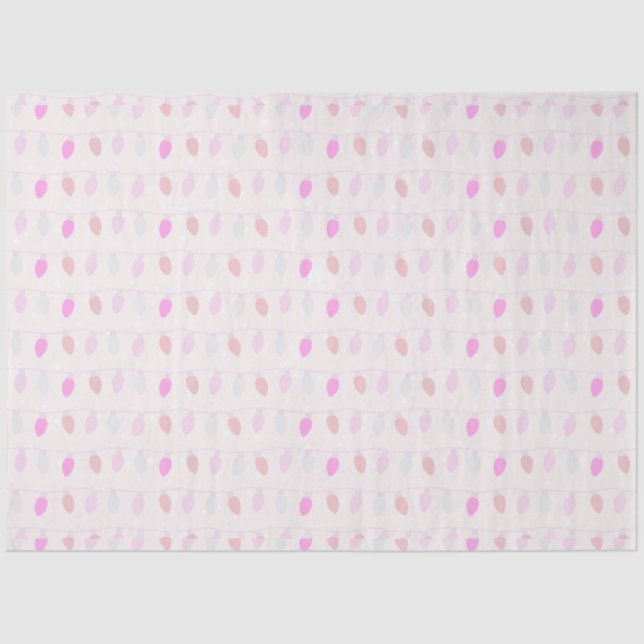 Papier Mousseline Noel rose et bleu (Recto)