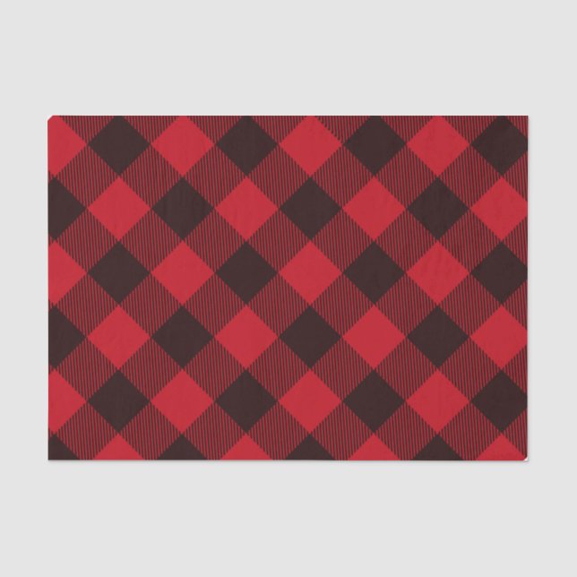 Papier Mousseline Noël rouge et noir de Buffalo (Recto)