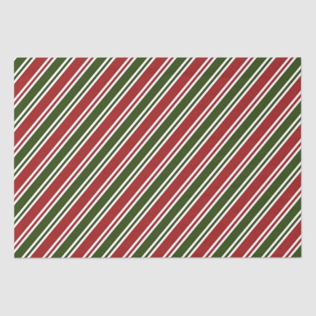 Papier Mousseline Noël rouge et vert  (Recto)