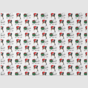 Papier Mousseline Noël Santa Hat Papillon (tri-couleur) Chien mignon