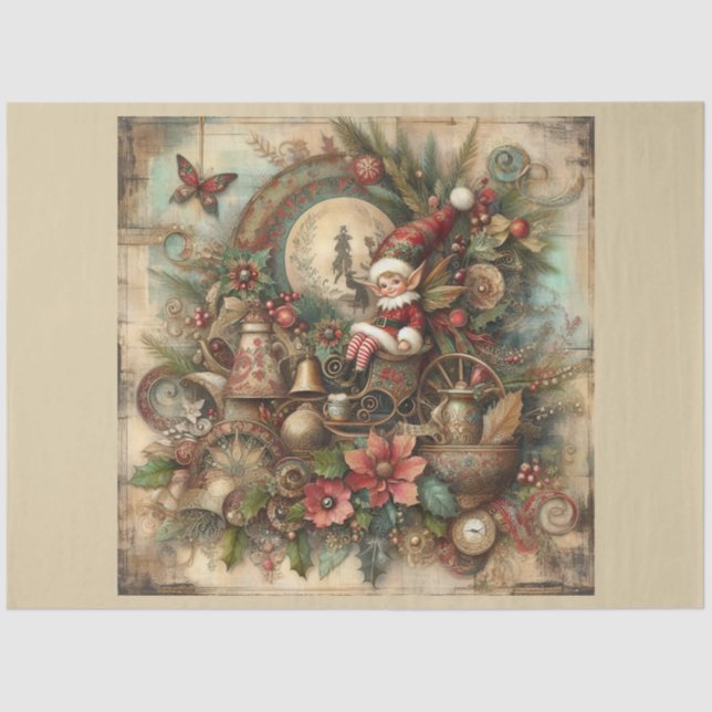 Papier Mousseline Noël Série de conception passée 17 (Recto)