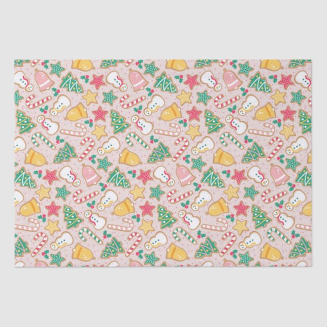 Papier Mousseline Noël Sucre Cookie Sucres de canne Snowmen (Recto)