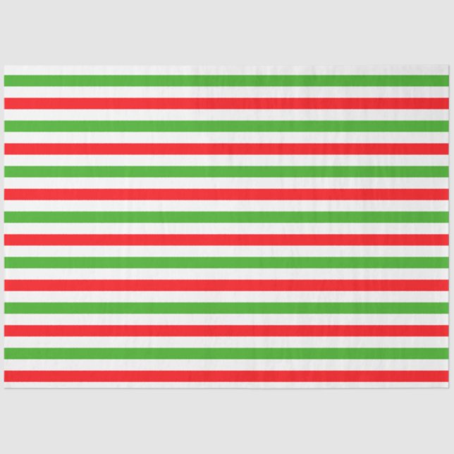 Papier Mousseline Noël Vert Rouge Rouge Blanc Grandes (Recto)