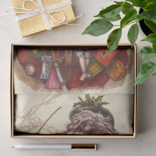 Papier Mousseline Noël Vintage, Jouets de tuyaux du Père Noël victor