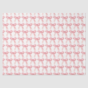 Papier Mousseline Nœud Papillon Coquette Rose