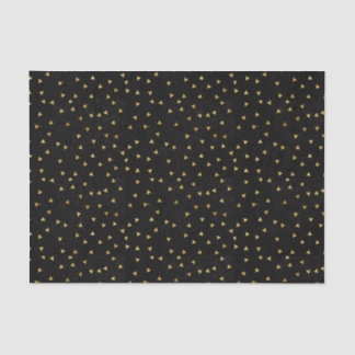 Papier Mousseline Noir avec paillettes dorées