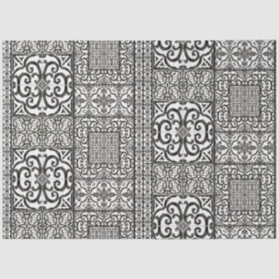 Papier Mousseline Noir Blanc Vintage Farmhouse Meubles Découpage