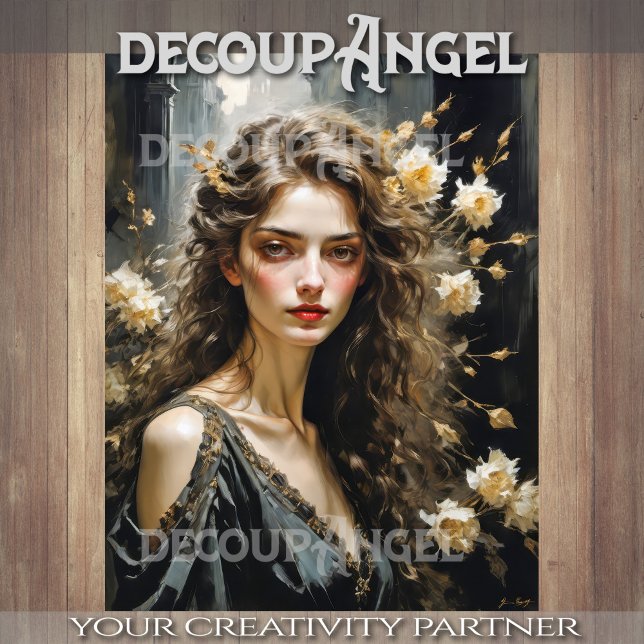 Papier Mousseline Noir Elegance - Découpage - (Créateur téléchargé)