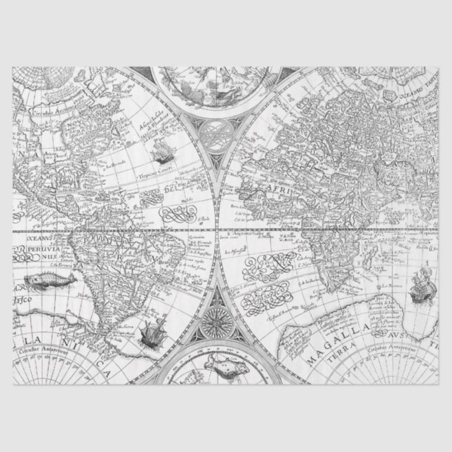 Papier Mousseline Noir et blanc Design de la série de cartes numériq (Recto)