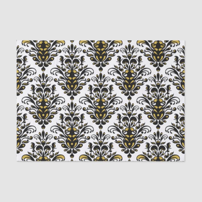 Papier Mousseline Noir et blanc élégant avec le contact de la (Recto)