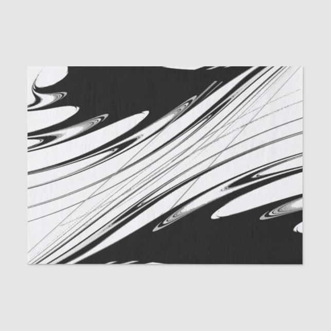 Papier Mousseline Noir et blanc moderne (Recto)