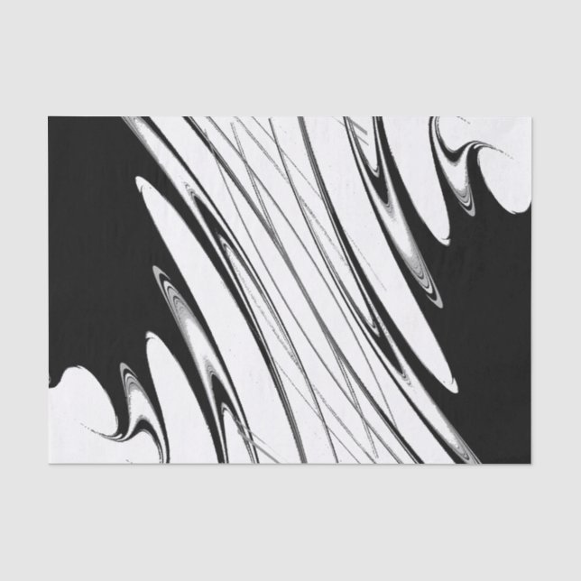 Papier Mousseline Noir et blanc moderne (Recto)