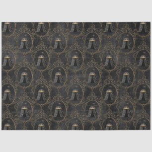 Papier Mousseline Noir et Gold Circus Series Design 12